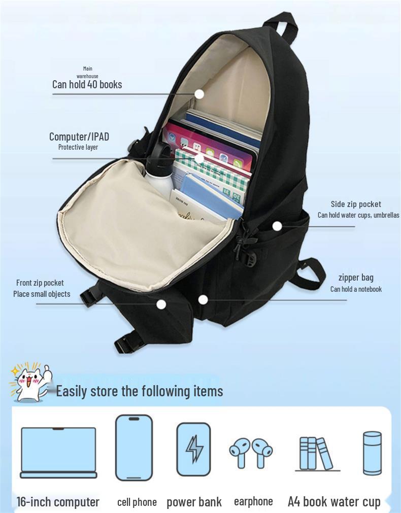 Fatty Shark Backpack: Lightweight, Cute, Large Capacity Schoolbag for Grades 3-6 Boys & Girls
