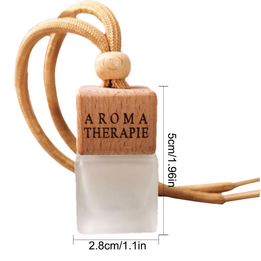 Hanging Car Diffuser Bottle Refillable Car Essential Oil Diffuser Empty Glass Perfume Diffuser Bottle Aromatherapy Pendant Decor