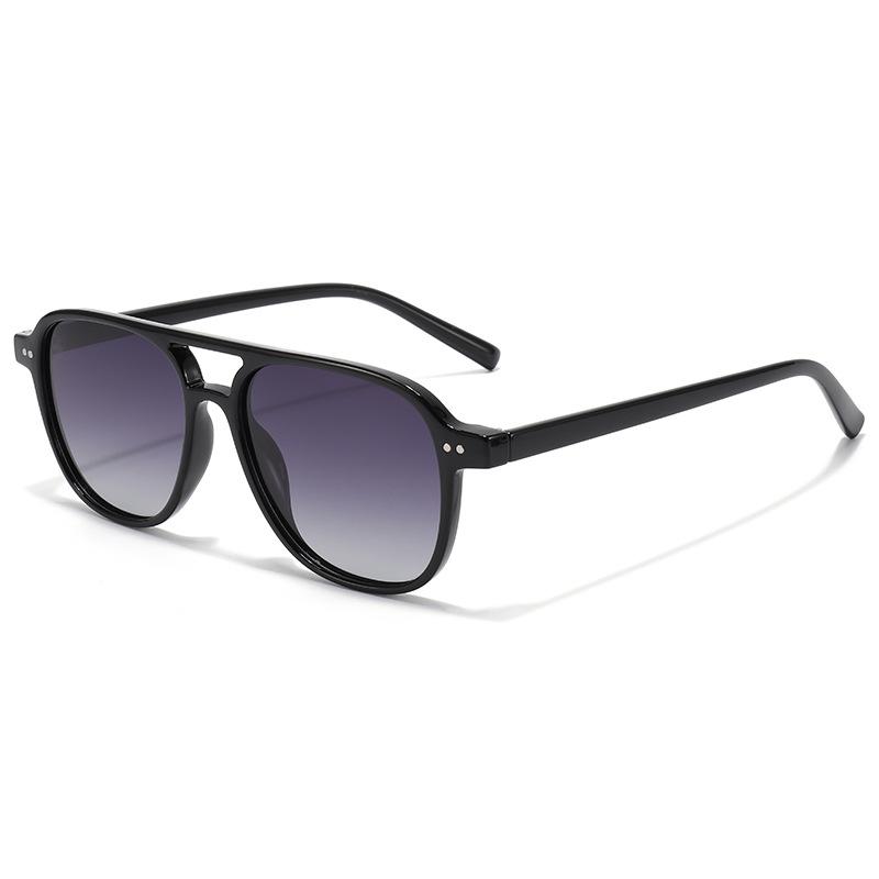 Vintage Men Women Big Polarized Sunglasses Men Square Shades Brand Designer UV400 Eyewear Oculos De Sol Double Beam Eyeglasses