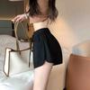 Fitness Wide Leg Shorts Women Solid Color Drawstring Short Pants Simple High Waist Shorts  Running