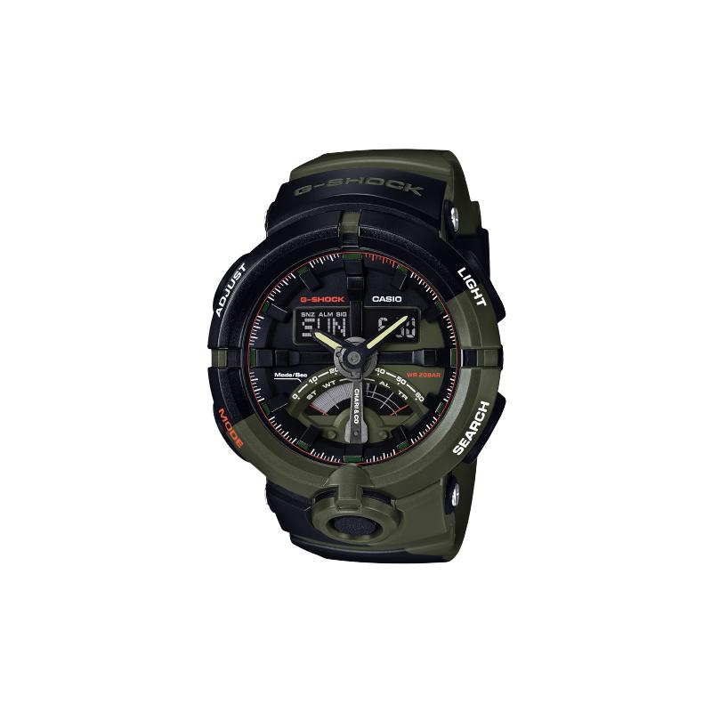 

Casio Series YOUTH Series Chari Co. x G-SHOCK Cooperation Quartz Movement Resin Strap Japanese and Korean Watch Men s Watch Green Dial GA-500K-3A зелений