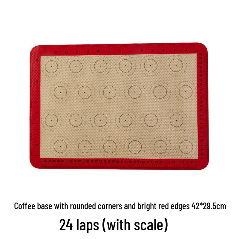 Coffee Silicone Baking Mat: 0.7mm Thick, Heat-Resistant, Platinum Silicone for Baking and Kneading