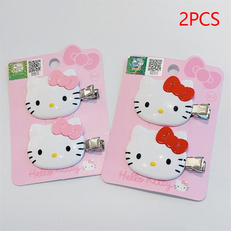 Kawaii Sanrio Kätzchen Haarspange Cartoon Kt Katze Haarspange Seitenpony Clips Für Mädchen Süße Kopfbedeckung Haarschmuck