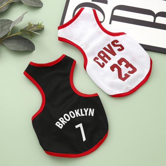 Pet Vest Round Neck Soft Comfortable Breathable Letter Print Summer Pet Cat Dog Sleeveless Clothes Daily Wear