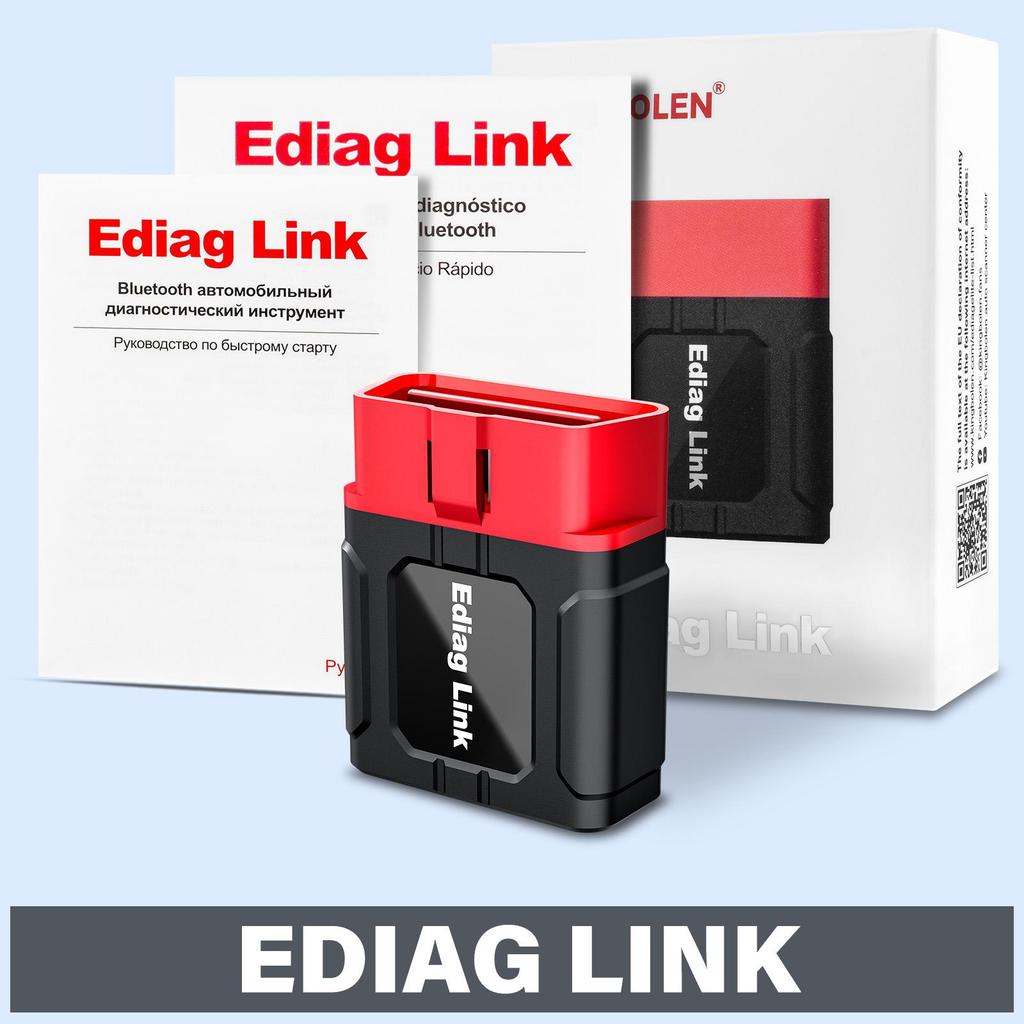 Escáner OBD2 KING BOLEN EDIAG Link Todos los Sistemas Todos los Sistemas 10 Restablecimientos 1 año Actualización Gratuita todos los OBD2 Auto Vin Soporte CANFD FCA SGW