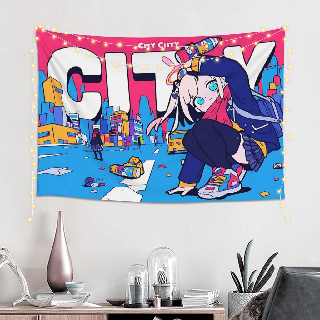 Colorful Anime Girl Tapestry Wall Hanging Blanket Tapestry Home Decor Items Wall Decorations