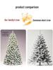 Frosted PVC White Fluff Christmas Tree for Hotel and Commercial Decorations