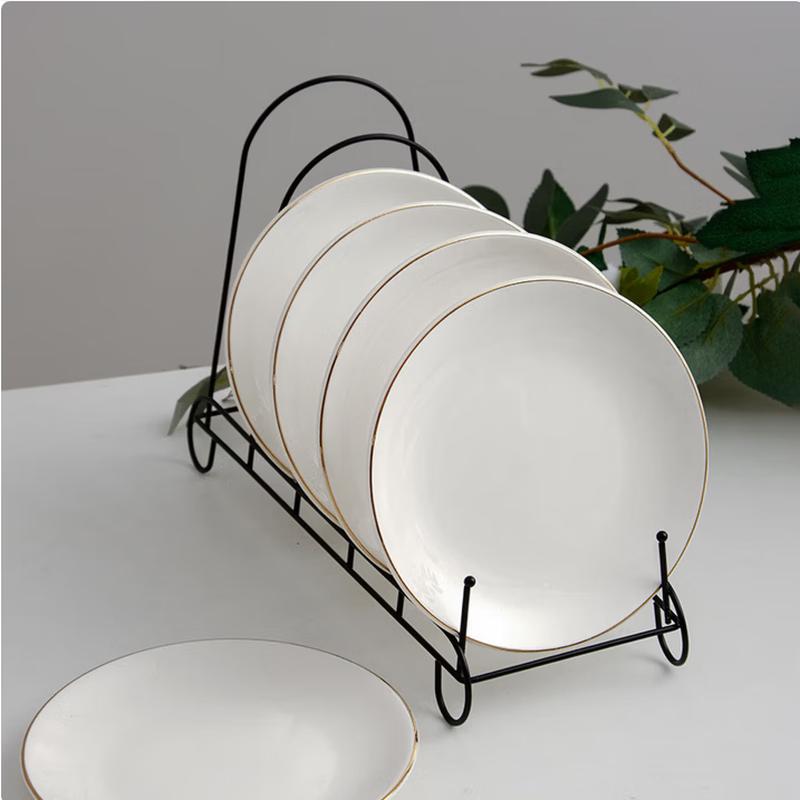 SIFAR TianShun Minimalist Gold Rim Ceramic Plate