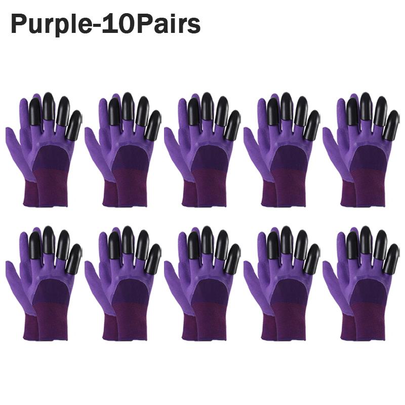 1-10Pairs Gardening Gloves with Claws Latex Work Gloves Waterproof Anti Slip Durable Planting Digging Outdoor Work Gloves