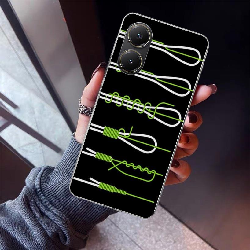 Carp Fish Fishing Rod Hook Phone Case For Xiaomi Poco X5 X6 X7 Pro F7 Ultra M7 Redmi 15C 15 13C 13 12C 12 10 10C 10A 9 9C 9T 9A
