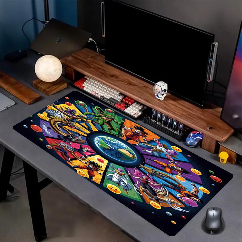 Dragon Ball Print Mouse Pad, Anti‑Slip Desktop keyboard Mat, for PC Laptop Gaming Working Daily Use, Cool Festival Surprise Gift