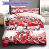 Arsenal Players Pattern Bedding Home Decoration Birthday Gift ( 1 Duvet Cover + 2 Pillowcase, Without Core),fan Merchandise.