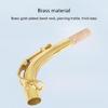 Alto Saxophone Curved Neck Mouthpiece Brass Sax Bend Neck with Cork Sheet
