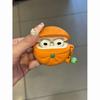 Cute Simulation Orange Headphone Cover for Apple Airpods 1/2 3 4 with The Same Pendant Fun Drop-proof Soft Case