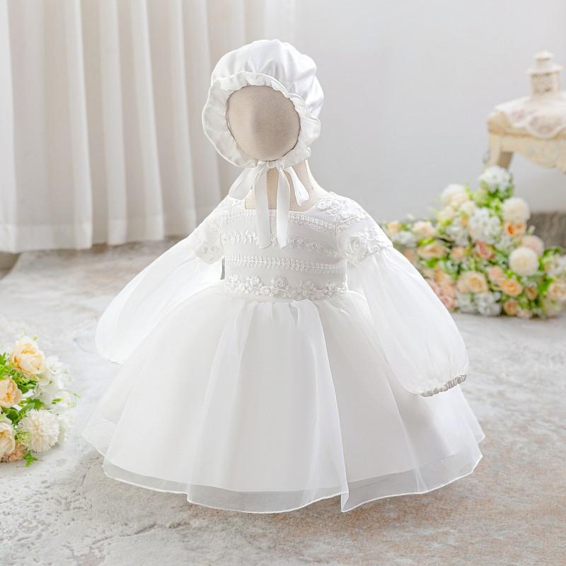 Baby Girls Long Sleeve Tulle Tutu Dress 1st Birthday Party Gown Toddler Princess Events