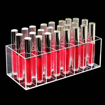 24 Fächer Acryl Lippenstift Organizer Kosmetik Aufbewahrungsbox Mehrzweck Klarer Halter