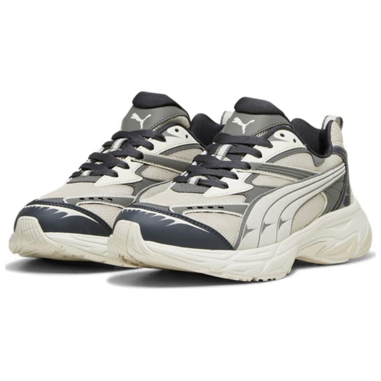 PUMA Morphic Textile, Split Cow Leather, Artificial Leather Low top Casual Shoes Unisex Ecru 395920-04