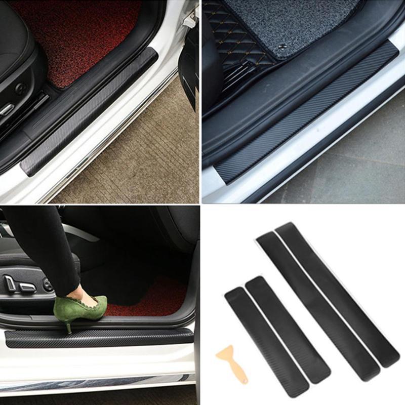 4 ks 60 x 6,8 cm Samolepky na auto Univerzální prahové lišty proti poškrábání Samolepka z uhlíkových vláken Autopříslušenství