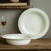 Retro Style Relief Pearl Straw Hat Bowl Household Ceramic Large Bowl Soup Bowl Salad Bowl Tableware Pasta Bowl Restaurant Plate