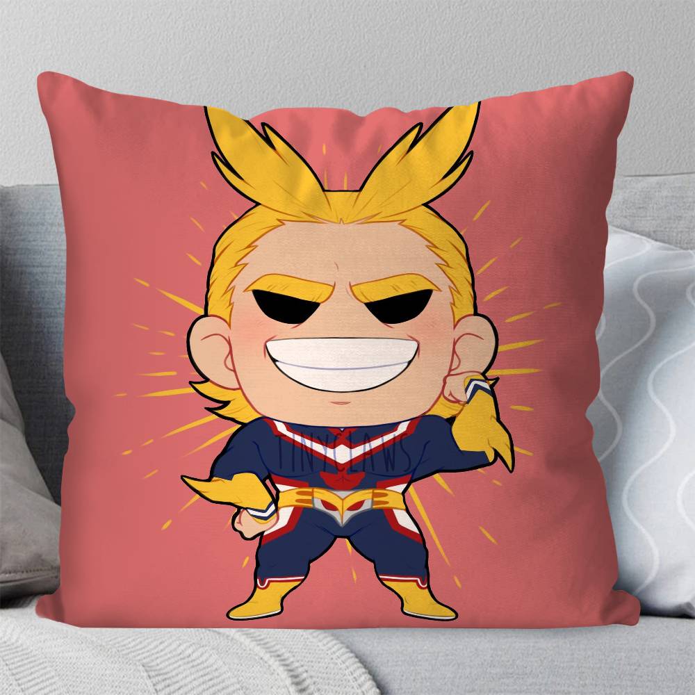 All Might Anime My Hero Aacademia Pillow Case Fashion Square Pillowcase Bedroom Sofa Room Ins Decoration Leisure