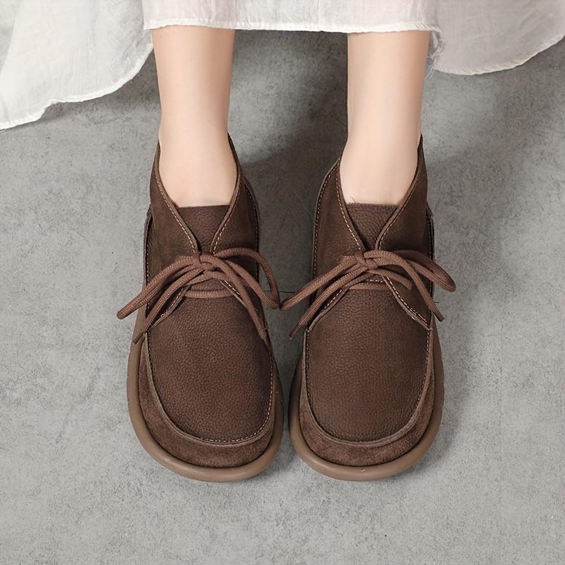 Leather Women's Short Boots, Soft Sole, Soft Surface, Super Comfortable, Big Sole Wide Feet Thin Fashion, All-match Casual Short Boots, Martin Boots