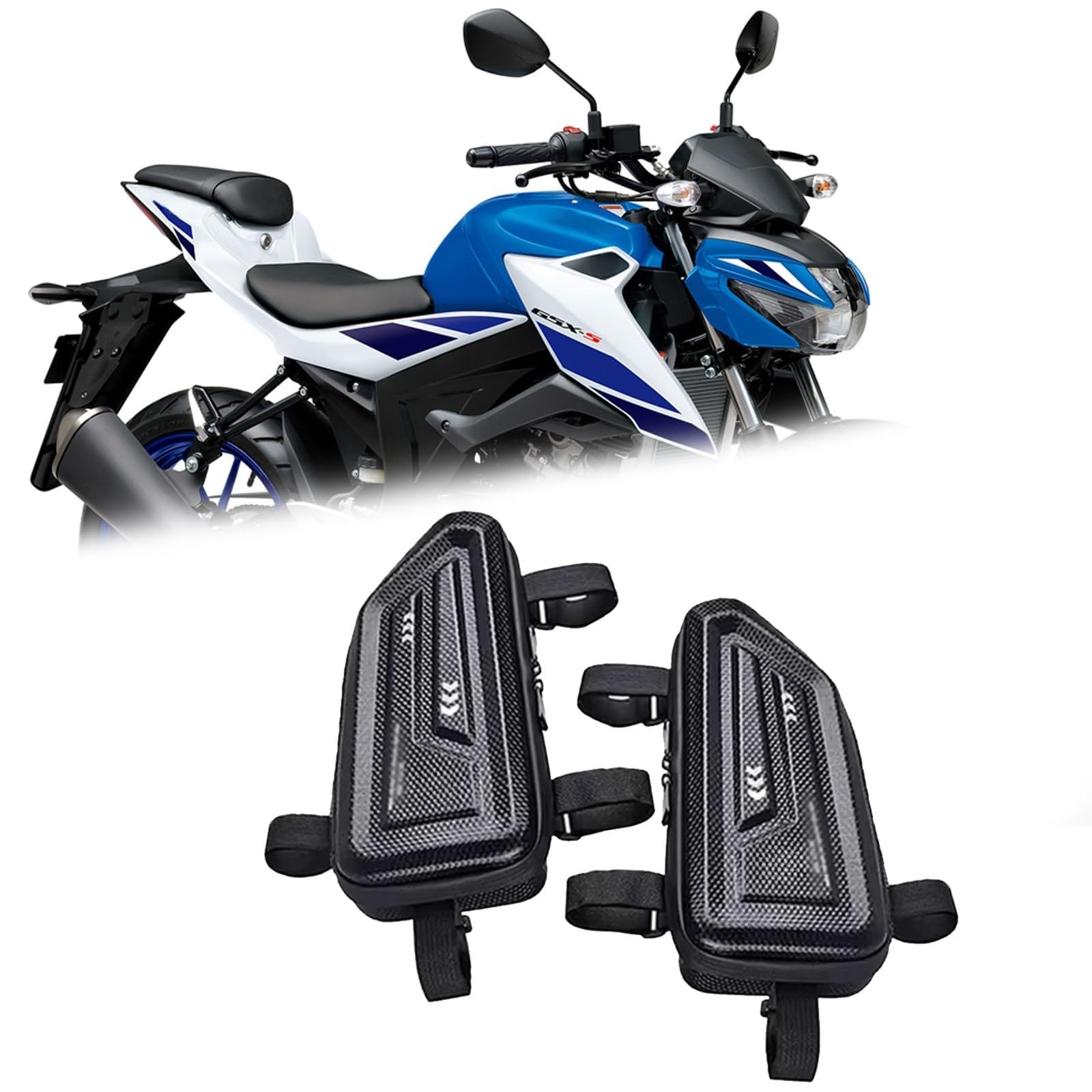 

For GSX-S125 GSX S125 2025 New Accessories Motorcycle Modified Side Bag Waterproof Triangle Side Bag Hard Shell Bag [Parallel Import] чорний