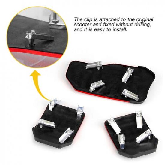 3PC Universal NonSlip Transmission Manual Foot Pedal Brake Cover Pad Red Durable