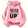 "Never Give Up" Letter Print Children's Sweatshirt - Spring Sportswear for Boys & Girls