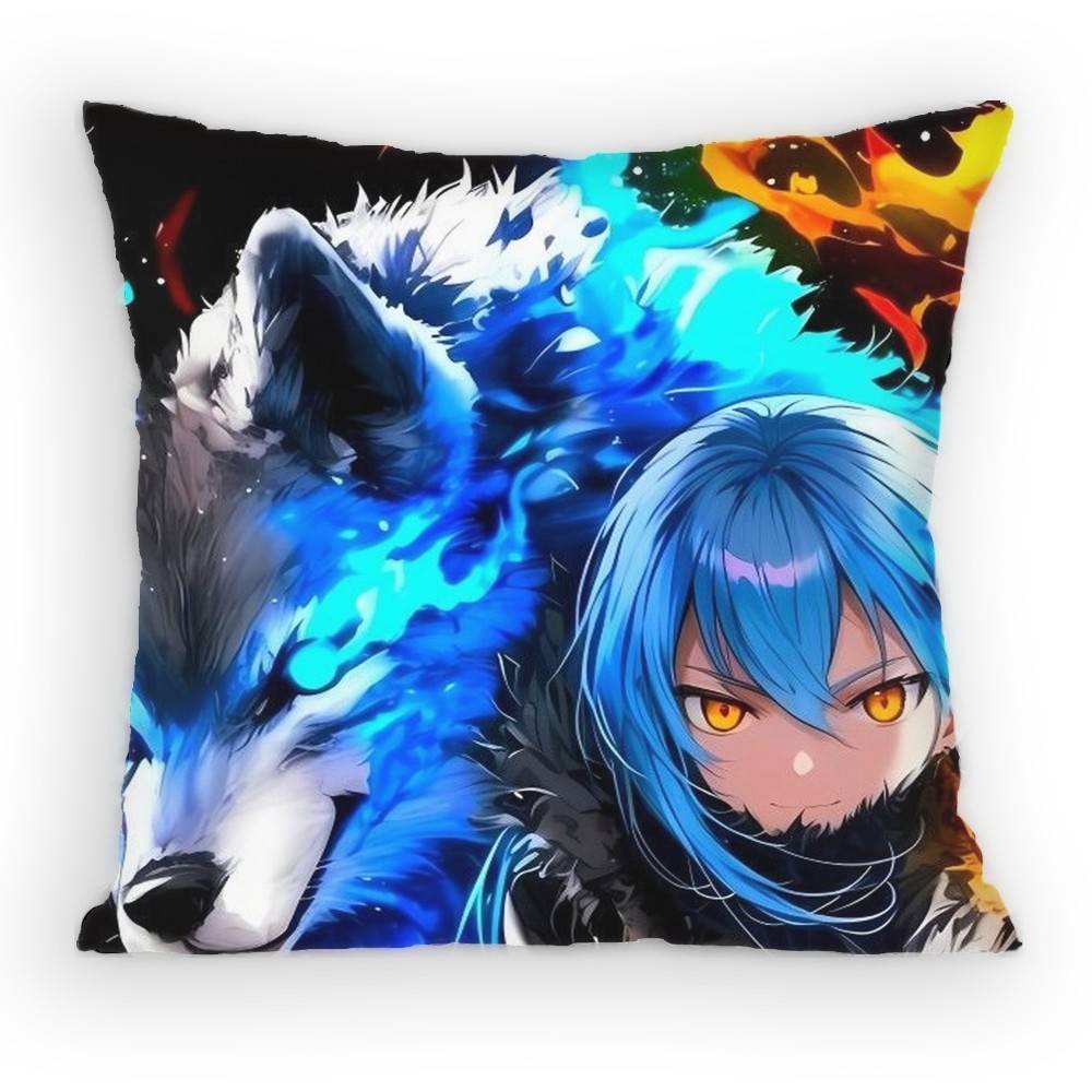 S-Slime Anime R-Rimuru T-Tempest-Rt Kissenbezug Sofa Wohnzimmer Schlafzimmer Kopfteil Rückenlehne Kissen Quadratisches Kissen Nickerchenzeit