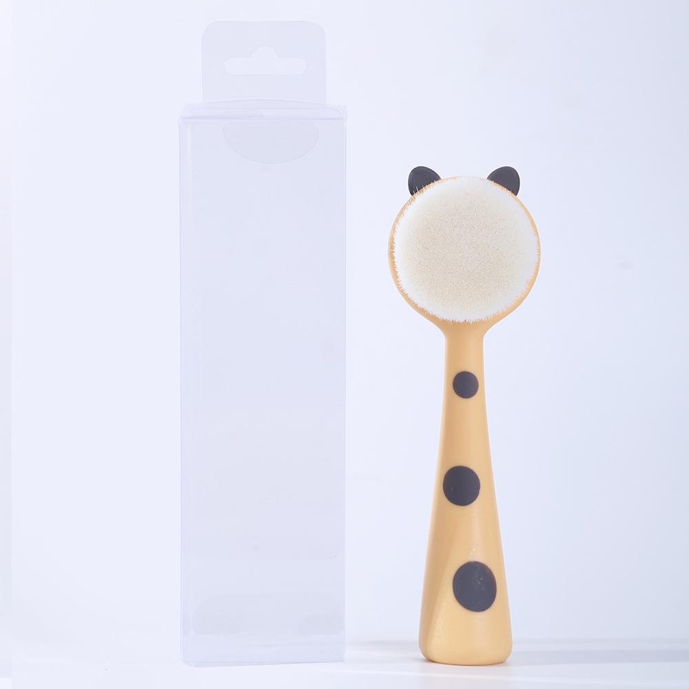 

Large And Small Leopard Print Beauty Cleaning Tool Long Handle Soft Hair Bath Massage Cleansing Manual Face Wash Brush