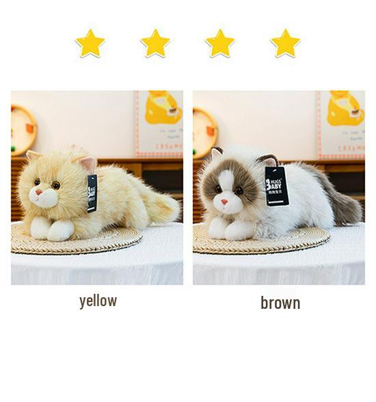 Gemütliche Katzen-Plüschpuppe - Niedliches Begleitkissen & Beruhigendes Geschenk für Mädchen