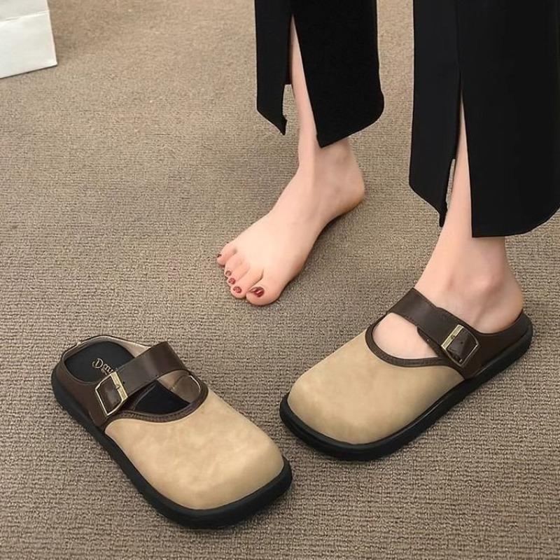 The New Birken Shoes Feature Thick Soles Toe Caps Half Shoes and Flip-flops
