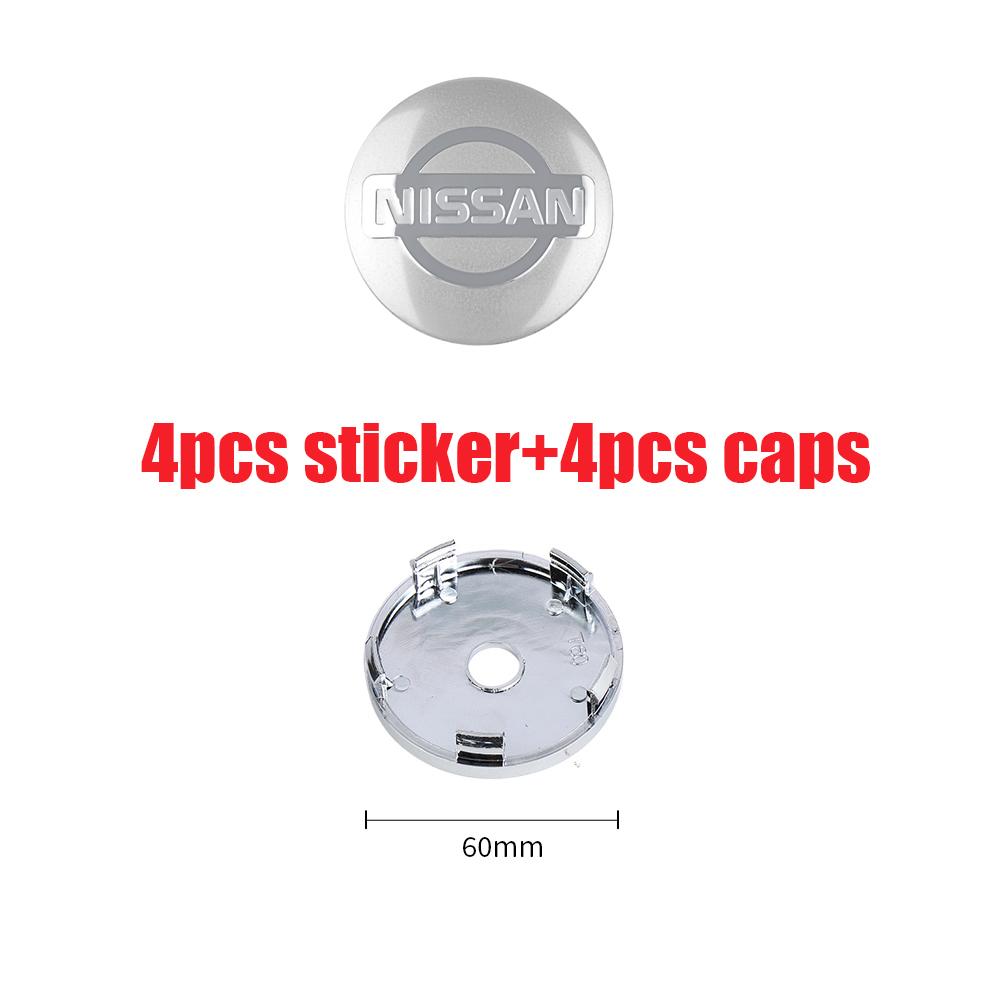 4Pcs 54/60mm Original Car Wheel Hub Center Caps Rim Cover Nissan X-trail T32 Patrol Altima Sentra Kicks Qashqai J10 J11