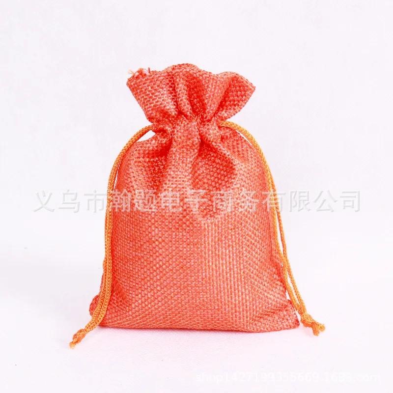 

(9x12cm) Natural Burlap Linen Jute Vintage Wedding Drawstring Gift Favor Sack Bag Unique Retro Party Xmas Decoration 50pcs/lot 9x12cm mabu bags&bags оранжевый