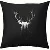 1pc, Deer Head Pattern Pillowcase, Single-Sided Print, Adds Style To Any Room, Zipper Closure, Halloween Christmas Decoration, Please Note, Pillow Ins