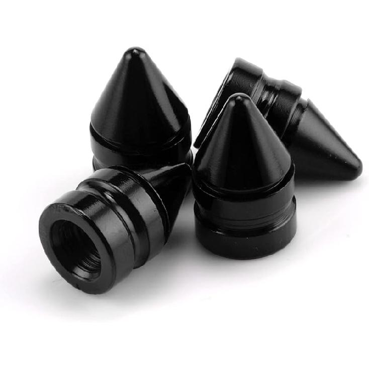 SINGARO Car Tire Valve Caps, 4 Pieces of Universal Aluminum Alloy Tire Trim Accessories Dust Tire Covers for Cars, Trucks, SUVs and Motorcycles(Red)