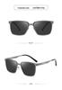 Men's Polarized Stainless Steel Square Sunglasses - Classic Retro Outdoor Driving, Fishing, and Cycling Glasses