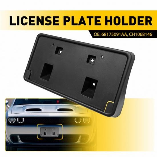 

Front Fog Lights License Plate Bracket For 15-23 Dodge Challenger Textured Black