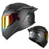 Motorcycle Full Face Helmet Large Tail Fin and Double Lens Motorcycle Racing Full Coverage Safety Helmet Summer Cascos Para Moto