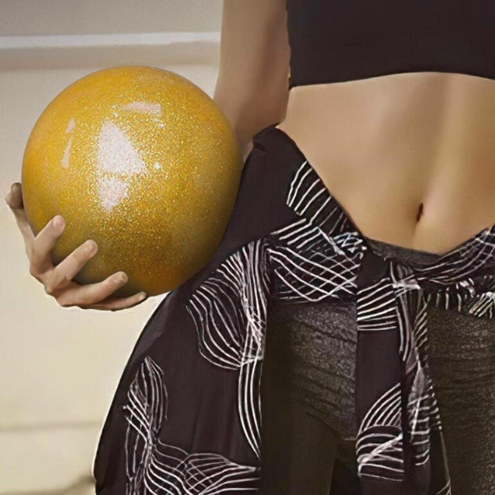 Мяч для художественной гимнастики 15 см Гимнастическое оборудование Профессиональный Маленький для тренировок, танцев, золотой