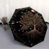 1pc Golden Mandala Automatic Open/Close Umbrella, Portable Folding Umbrella for Travel, Themed Events, It is suitable as a gift for various festivals,