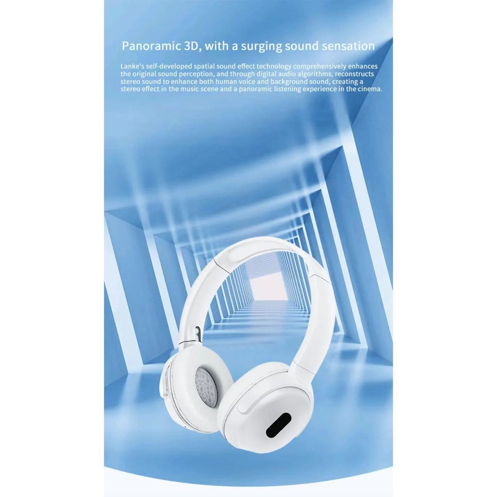 Wireless Headphones Foldable Bluetooth Sports Earphones Hifi Stereo Noise Reduction Headphones with Mic Over Ear Gamer Headsets