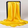 Women's Silky European Satin Silk Scarf Shawl - Large 90x90cm, Plain Color, Square Headscarf