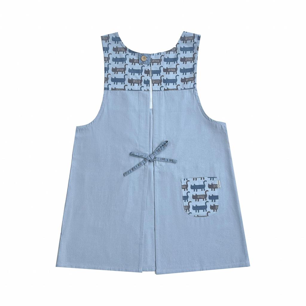 Matilda Knappar Band Öppen Förkläde 258534 Blå [Kusuguru Japan] M-L