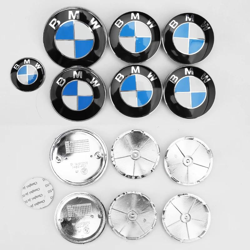 7pcs 82mm 74mm 45mm Car Front Bonnet Hood Rear Tail Trunk Emblem Badge Logo For Bmw E46 E39 E38 E90 E60 Z3 Z4 X3 X5 X6 F10 E93