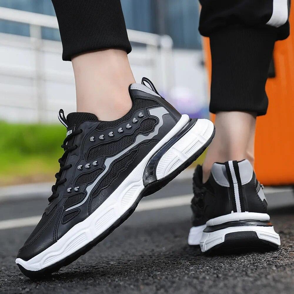 Zapatillas de deporte informales para hombre, zapatos para correr, zapatos deportivos transpirables para exteriores, zapatillas ligeras, calzado atlético cómodo de nueva moda para hombre
