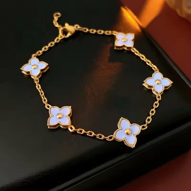 S925 silver shining eternal petals design adjustable bracelet suitable for women wedding holiday jewelry banquet gifts
