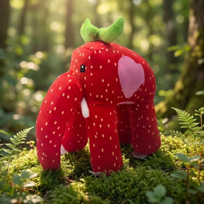Steal A Brainrot Strawberry Elephant Plush Toys Exquisite Game Peripheral Fans Collect Decoration Character Role Gift For Friend