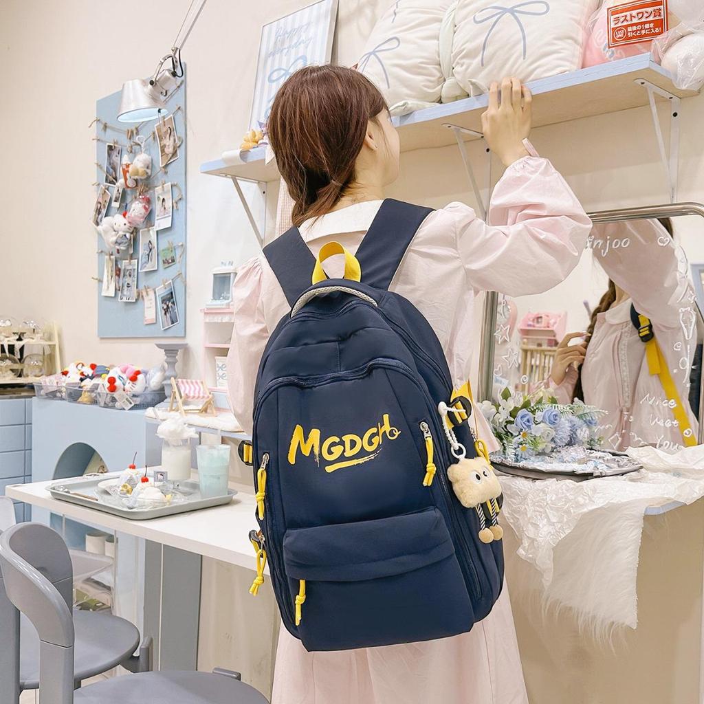 Korean Style Versatile Student Backpack - Large Capacity, Lightweight, Casual Travel Bag for Couples