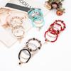 4Pcs/set Bohemian Stackable Bead Bracelets For Women Multilayered Bracelet Pendant Charm Stretch Bangles